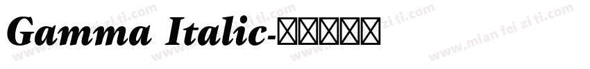 Gamma Italic字体转换